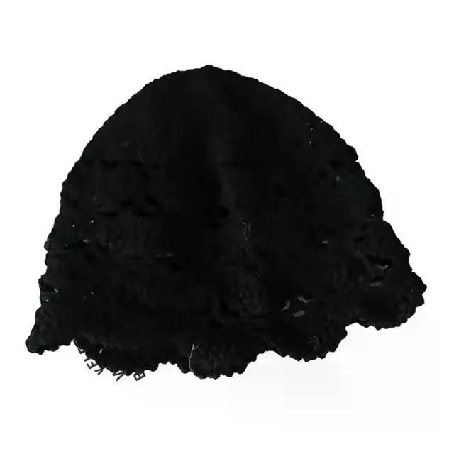 Chapeau Jacquard en dentelle ajourée pour femmes, chapeau tricoté au Crochet manuel doux, couleur un