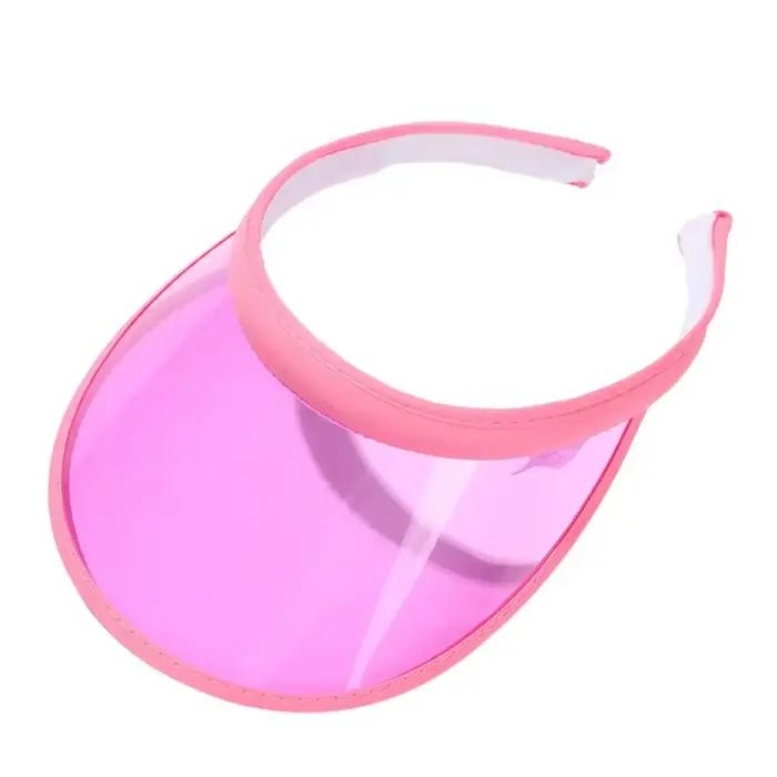 Environmentally Friendly PVC Sun Visor Hat Unisex Lightweight Sports Hat Casual Beach Cap UV Protect
