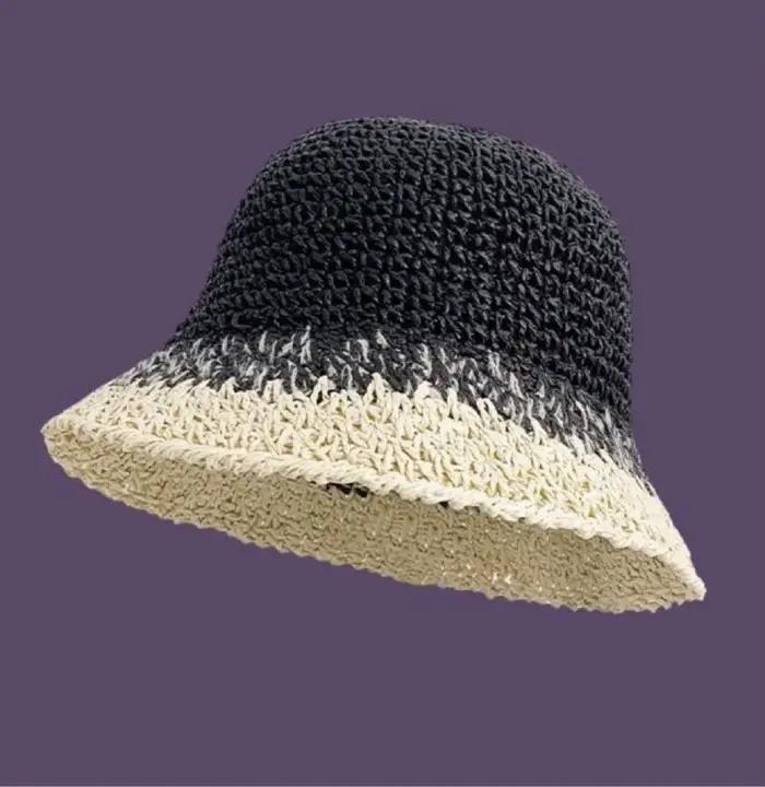 Chapeau de soleil pour femme, style pêcheur, pour l'été et la plage, avec protection faciale color-b