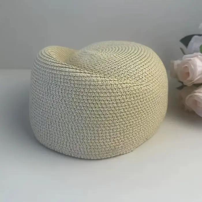 Chapeau de paille vintage élégant, style pillbox, fedora, béret classique, chapeau de soleil fait ma