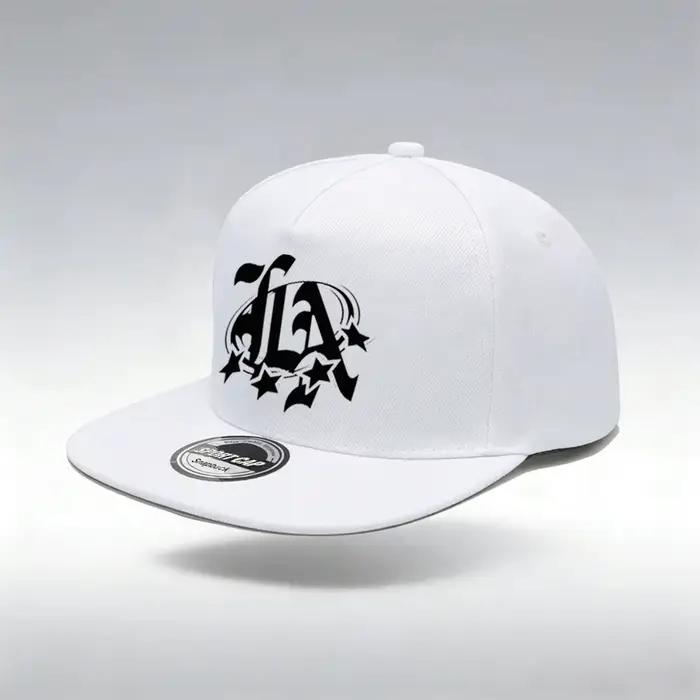 Casquette snapback avec imprimé lettre 'LA', casquette de baseball unisexe classique de couleur unie