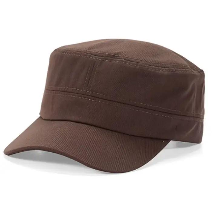 Chapeau en coton de style cadet vintage, casquette unie classique réglable, protection solaire respi