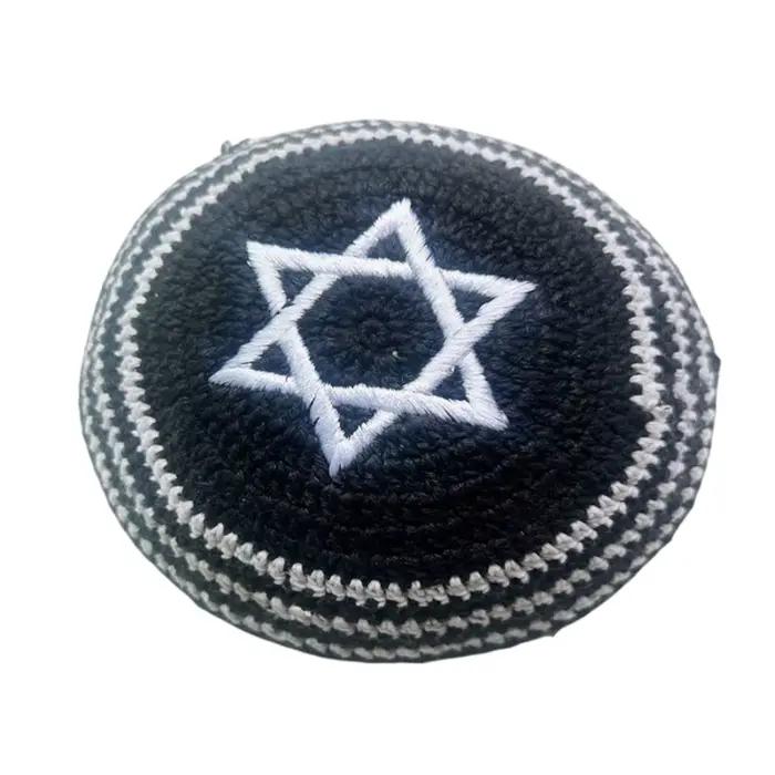 Chapeau kippa unisexe moderne, casquette en coton blanc pour tenues juives à vente en gros
