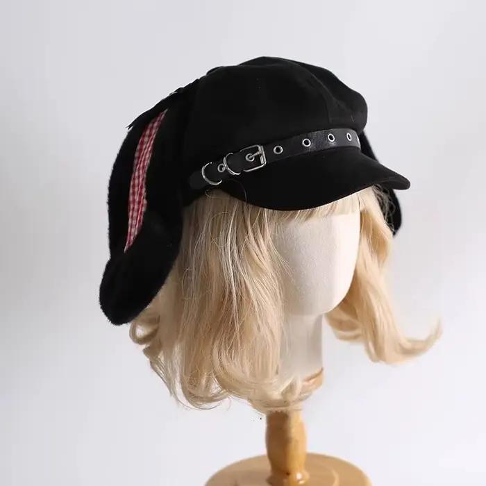 Femmes Lolita Y2k gothique Harajuku Gyaru mignon chien oreilles chapeau japonais étoile ceinture cha