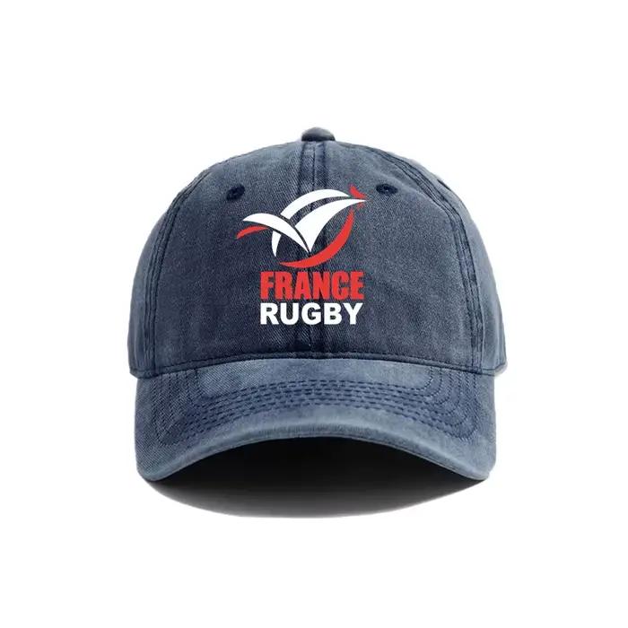 France Rugby casquette de Baseball en détresse chapeaux casquette hommes femmes rétro en plein air é