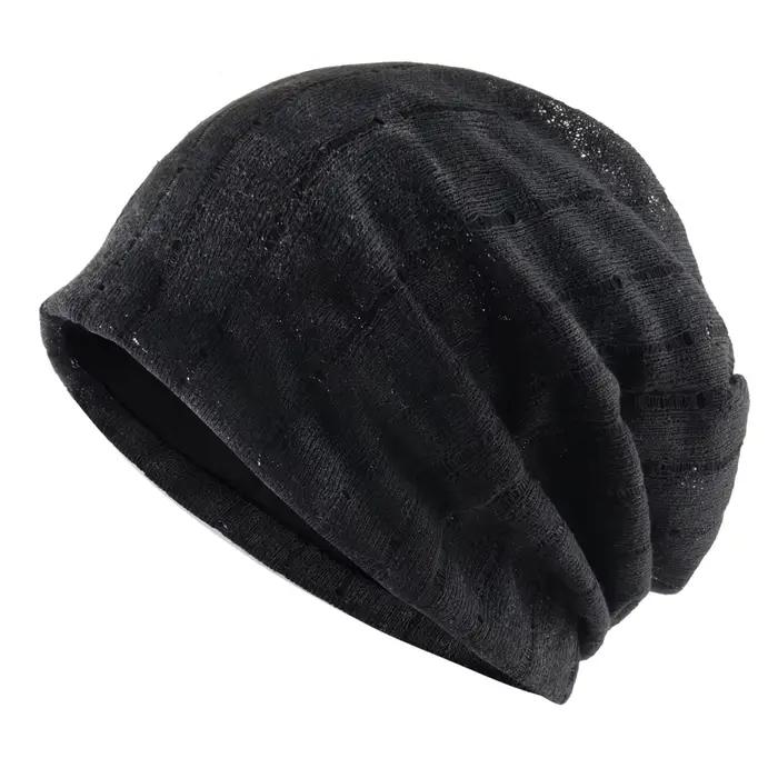 Bonnet tie-dye rétro Y2K pour hommes et femmes, avec trous usés, en maille, extensible, respirant, l