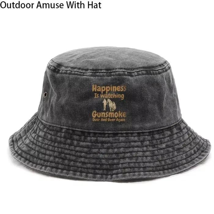 Chapeau bob Street Cool avec des imprimés amusants de personnages alphabétiques, parfait pour les so