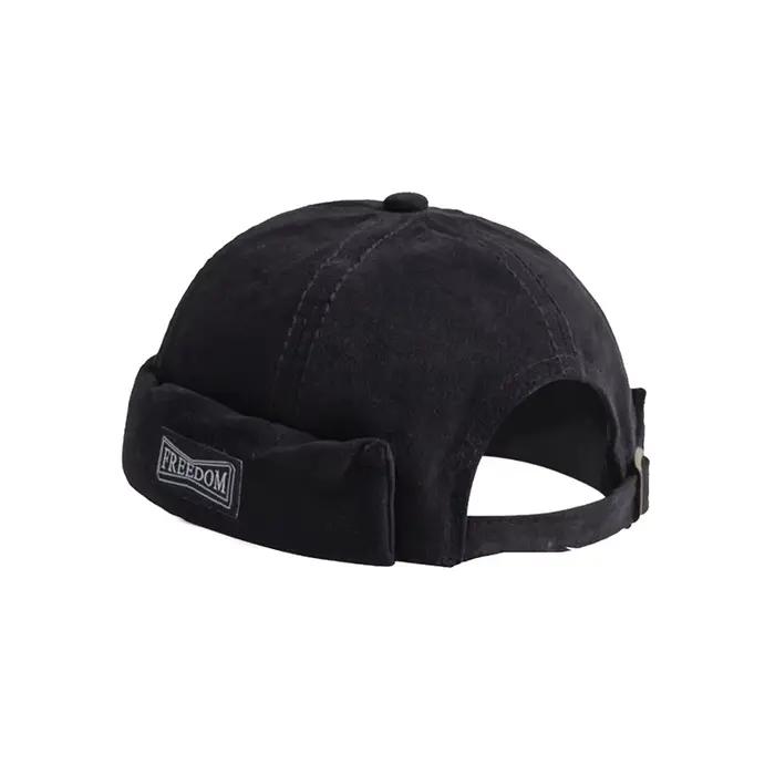 Bocca Docker Cap sans visière, Casquettes sans bord pour documents solides, Bonnet imprimé de lettre