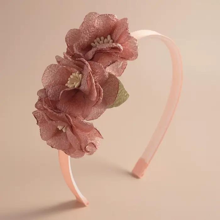 Nouveau serre-tête en perles et plumes fait main, bandeau floral, couronne de mariage, coiffe de fêt
