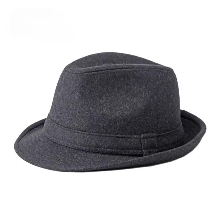 Chapeau de gentleman pour hommes, Style britannique rétro Simple, couleur Pure, chapeau haut-de-form
