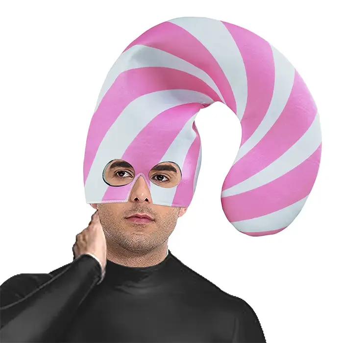 Chapeau de canne à sucre pour adultes, Costume de vacances pour femmes, bonbons colorés rayés, acces