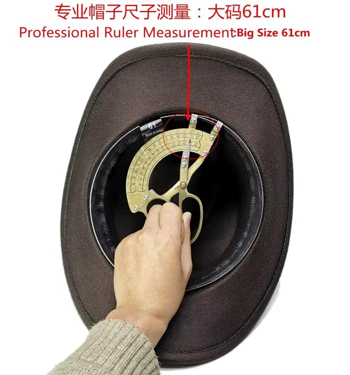 Grande grande taille Vintage femmes hommes Flet large bord Cowboy Western chapeau Cowgirl funéraire 