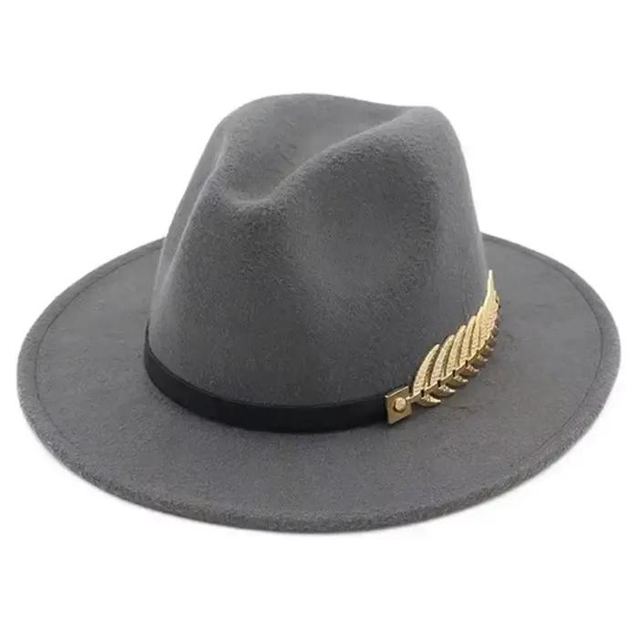 Chapeaux en laine pour Couples, nouvelle mode Simple, pour occasions formelles, chapeaux de Jazz à g