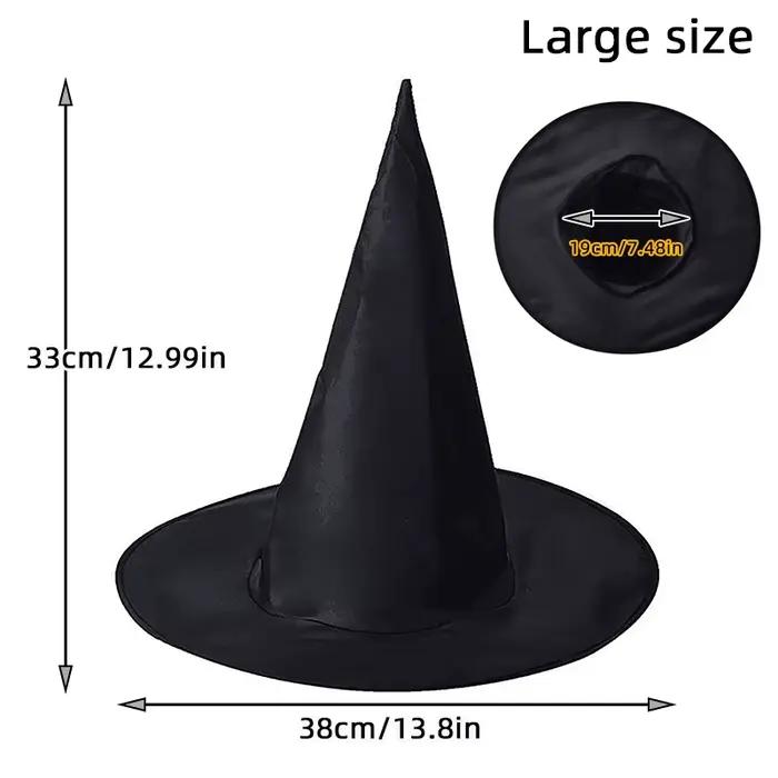 Chapeaux de sorcière d'Halloween noirs, décoration suspendue pour fête, accessoires de costume pour 