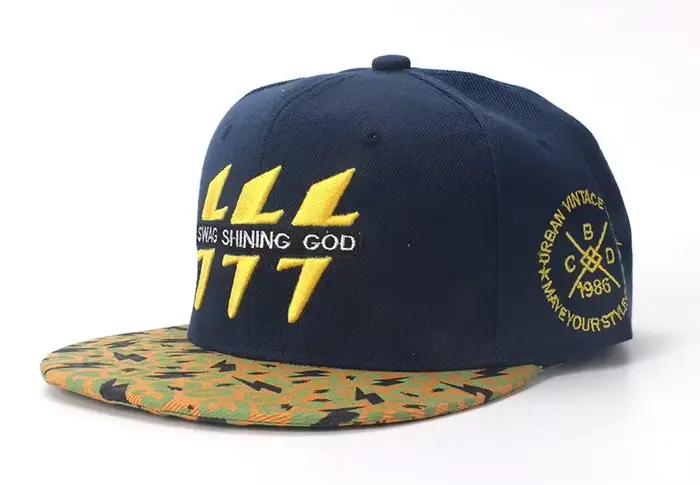 Casquette de Baseball Hip Hop pour Homme et Femme, Chapeau Brodé en Coton avec Fermeture Arrière, Pa