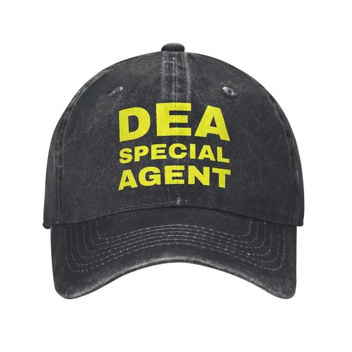 Casquette de baseball décontractée unisexe pour hommes, motif Agent Spécial DEA Administration des D