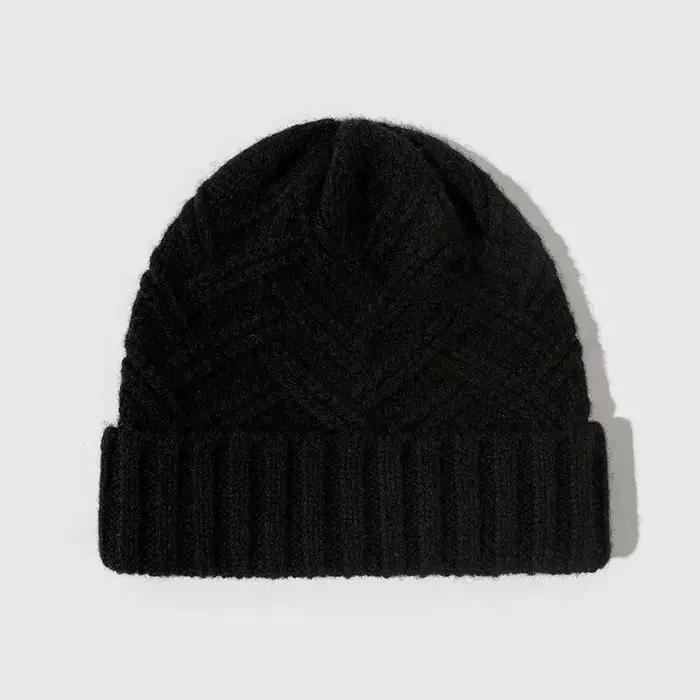 Bonnet en tricot de laine pour femme, accessoire chaud et doux, sports de plein air, temps froid, hi
