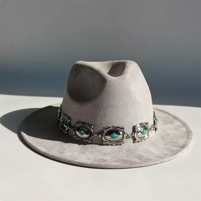 Chapeau fedora en daim simple pour hommes Fedoras avec bande faite à la main chapeau panama casquett