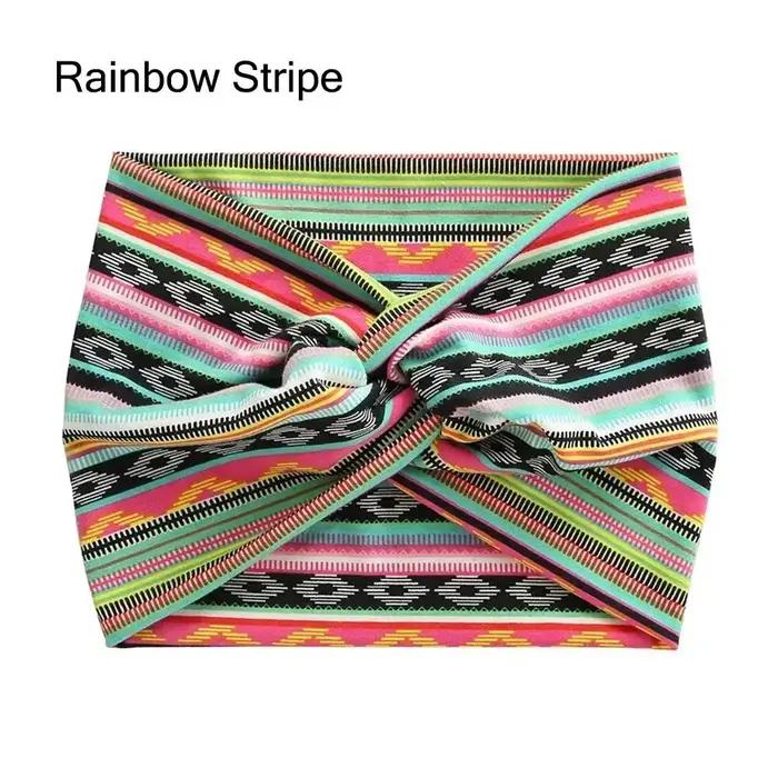 Bandeaux larges torsadés pour femmes, Turban Extra Large, bandeau d'entraînement, mode Yoga, Boho, a