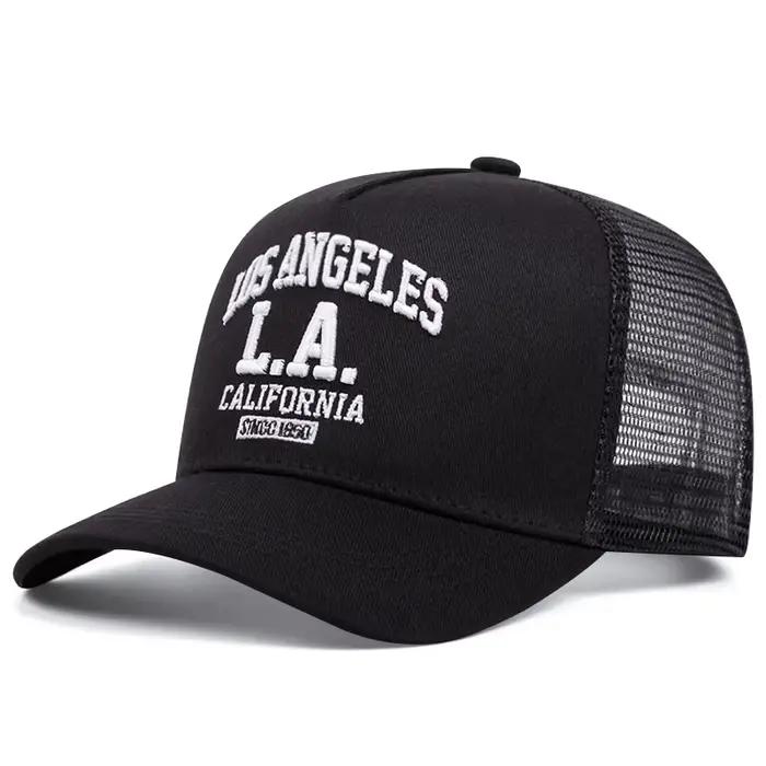Casquette de sport brodée LOS ANGELES pour hommes et femmes, style camionneur américain, tendance mo