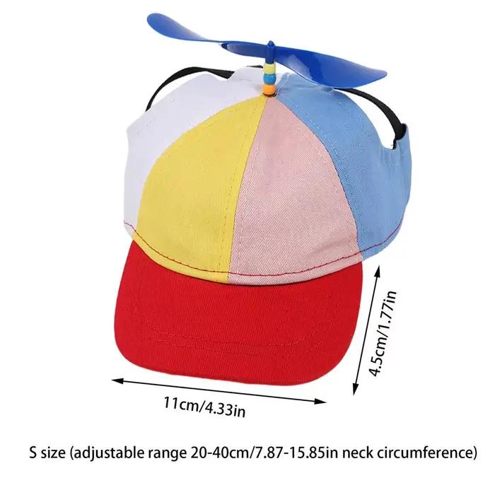 Chapeau à hélice pour chien avec trous d'oreille, casquettes de baseball colorées pour chien, chapea