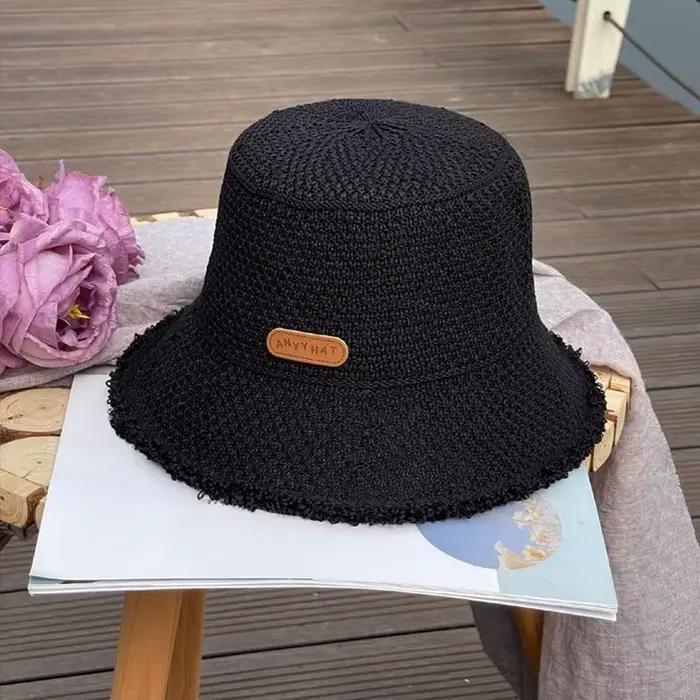Chapeau de pêcheur à franges pour femmes, pour les sorties estivales, chapeau de soleil avec protect