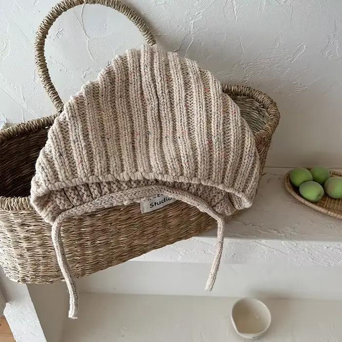 Ins Style Elf Cap for Kids, Chimknit, Winter Hat for Boys and Girls, Baby Earflap Hat for Autumn Act
