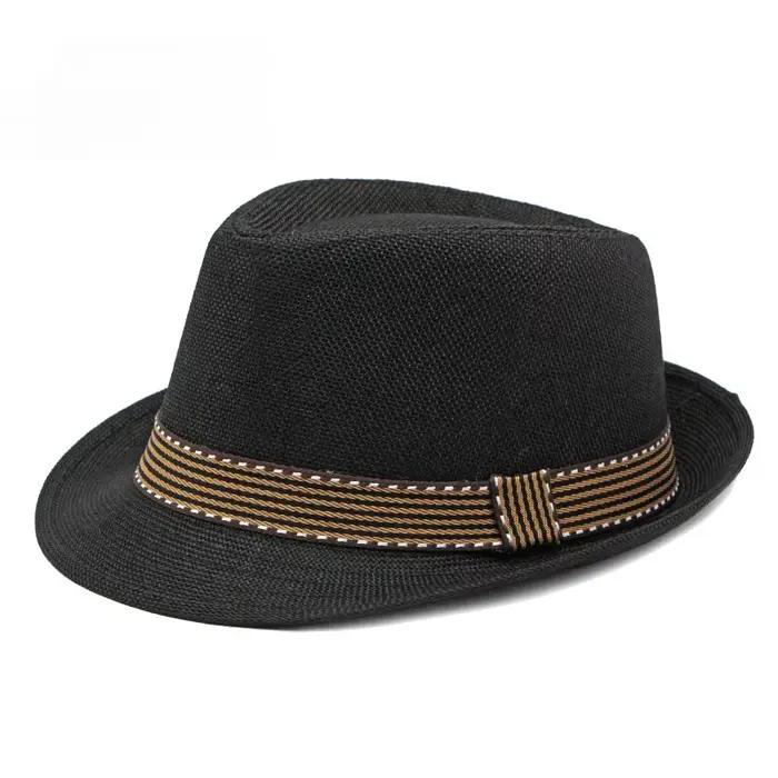 Chapeaux de jazz rétro pour femmes d'âge moyen et hommes âgés, chapeaux de plage à la mode, chapeau 