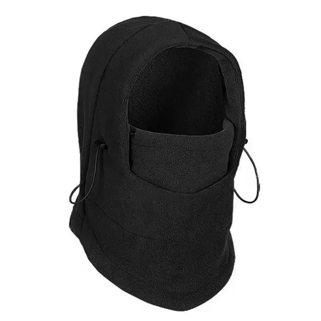Mode hiver thermique polaire chapeau hiver hommes femmes chapeaux capuche vélo coupe-vent visage cag