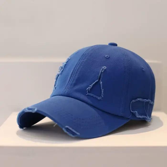 ChimStreetwear Hip Hop Porté Trou Visage Cap pour Femmes Hommes, Orange Violet Lettre Été Snapback C