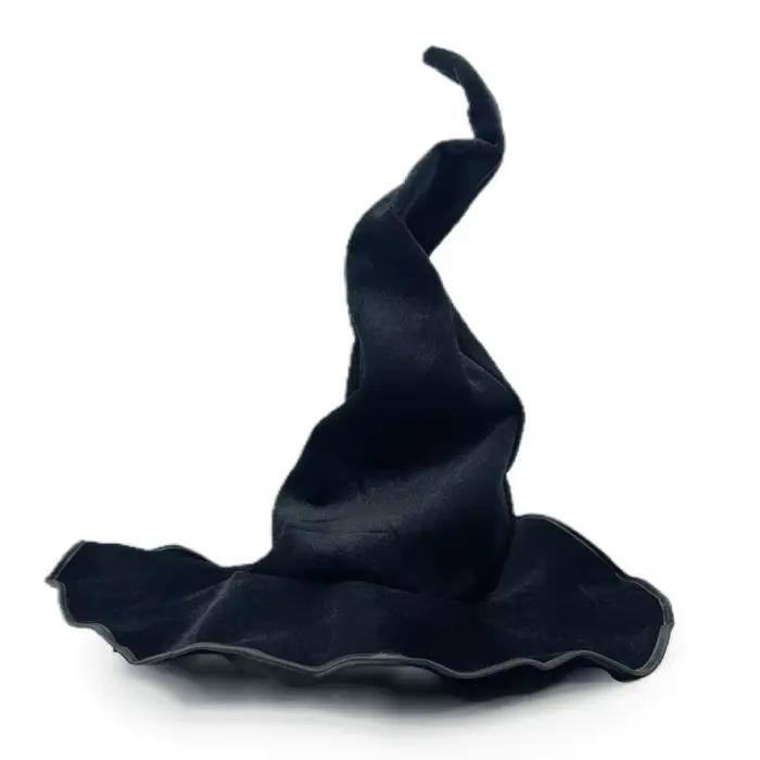 Chapeau de sorcière pliable pour femme, Costume d'halloween, chapeau tricoté en laine pour fête, Cos