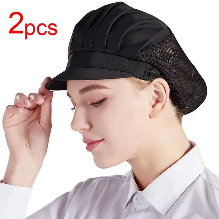 Chapeaux de travail en maille respirante pour femmes et hommes, couvre-cheveux, chapeau d'atelier, S