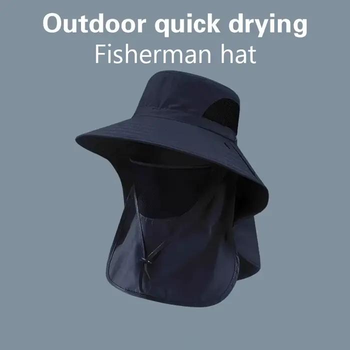 Chapeau de protection solaire d'extérieur, imperméable, séchage rapide, grand bord, pêche, randonnée