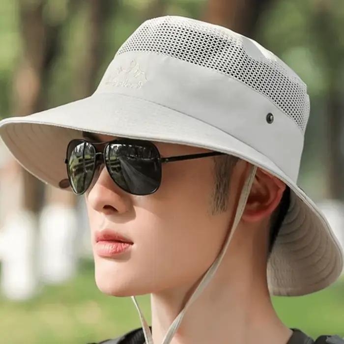 Chapeau de montagne respirant avec visière pour homme et femme, en polyester, protection solaire UV,