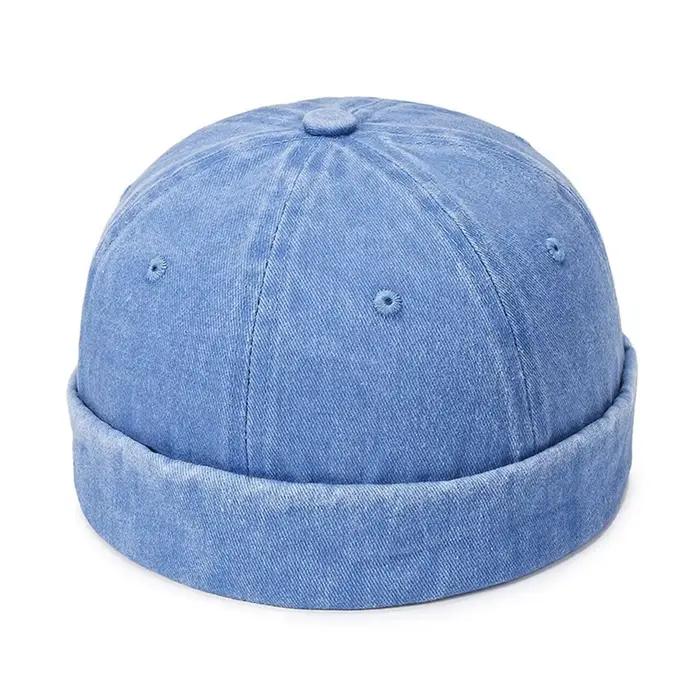 Casquette Docker en Denim délavé pour l'extérieur, en coton, couleur unie, Hip Hop, réglable, sans b