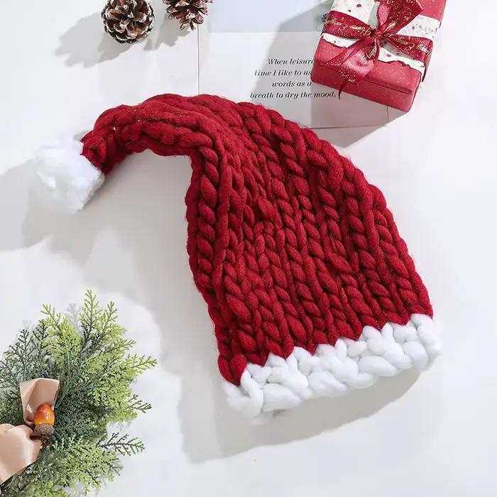 Chapeau de père noël pour nouveau-né, chapeau de noël tricoté pour bébé, décoration de noël pour nou