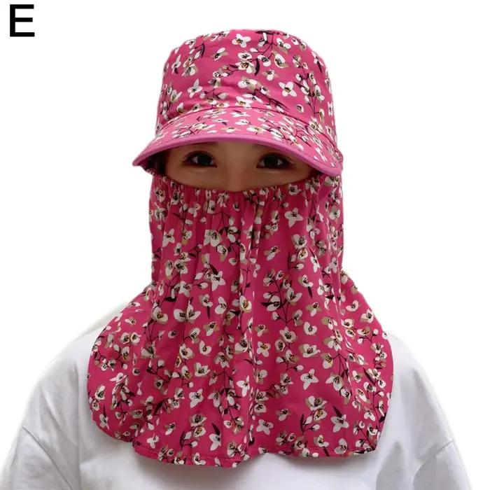Chapeau de soleil anti-UV pour femmes, protection solaire pliable, casquettes à imprimé floral, soin