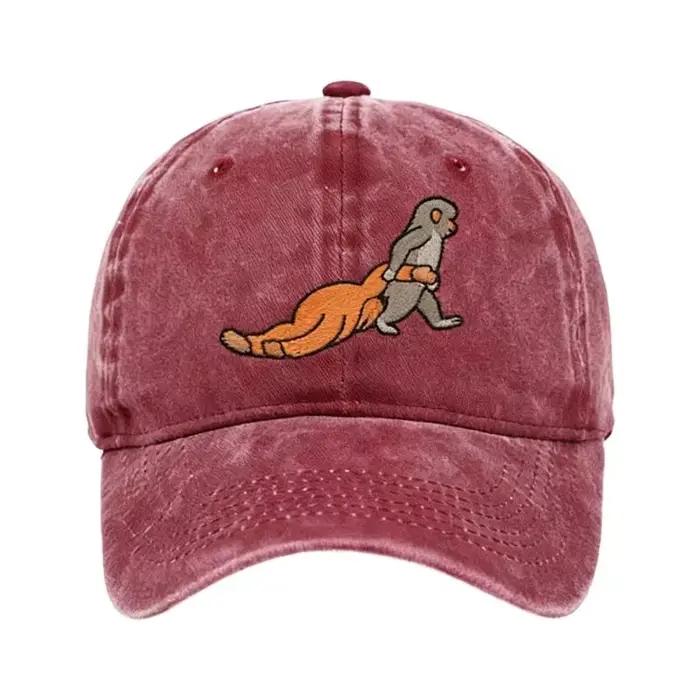 Chapeau Baseball en coton élégant 39BB, avec joli singe brodé, chapeau sport parfait pour hommes, fe