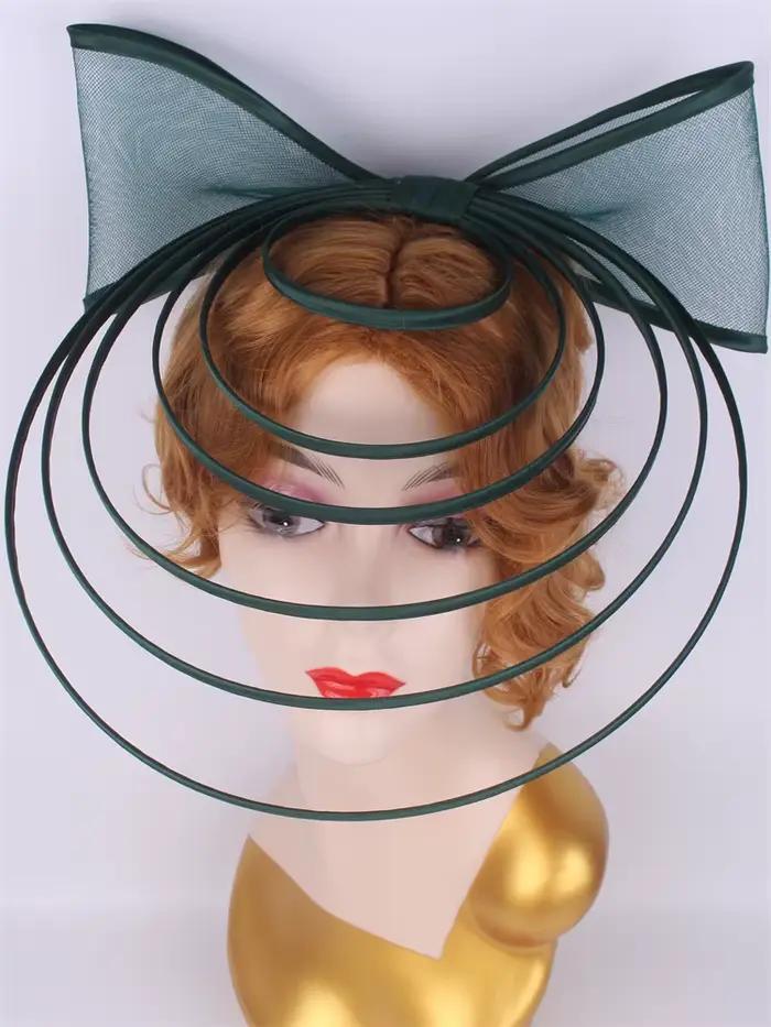 Chapeau fascinateur pour femmes élégant mariage église casque dames Chic arc fascinateurs chapeaux d