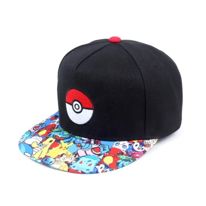 Casquette de Baseball Pokemon, personnage d'anime, chapeau Pikachu réglable, Cosplay Hip Hop, chapea