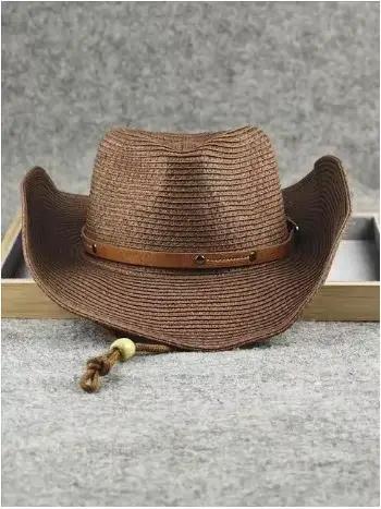 Chapeau de Cowboy pliable pour hommes et femmes, grande taille 62cm, chapeau de paille de Jazz de pl