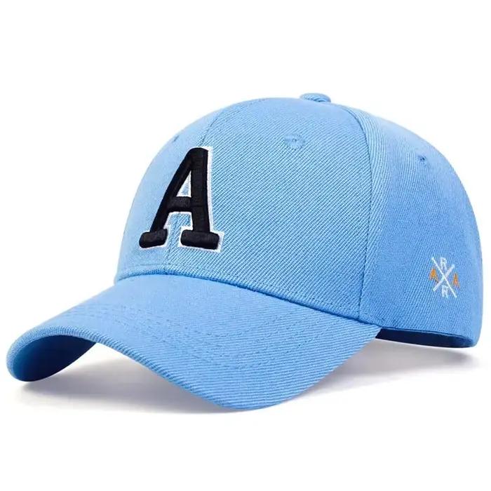 Casquette de cyclisme unisexe avec lettres latérales, casquette de Baseball brodée Ar, chapeaux déco