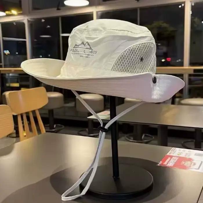 Chapeau de pêcheur pour hommes et femmes, chapeau d'été à large bord pour la pêche, la randonnée et 