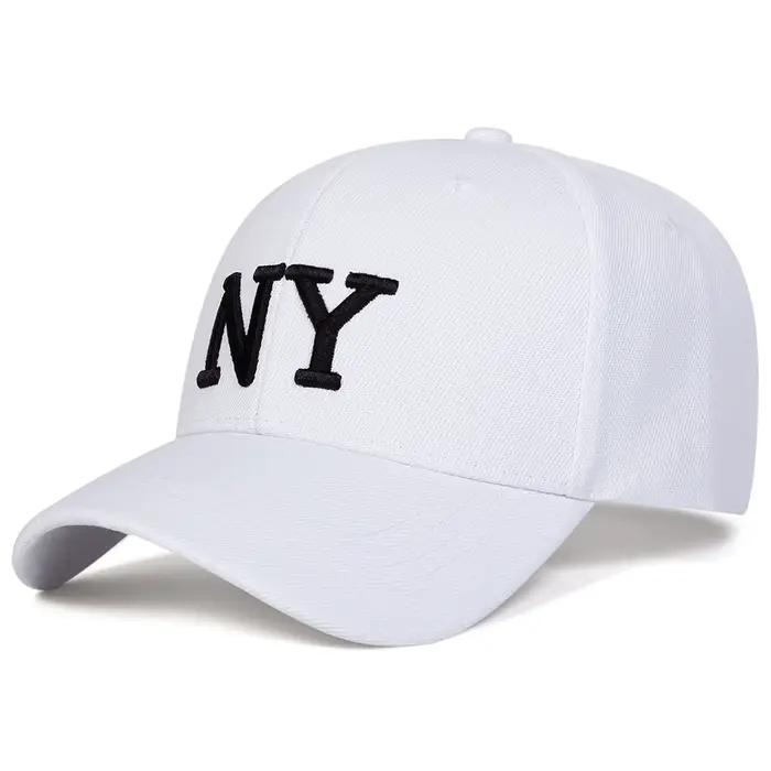 Casquettes de baseball unisexes avec broderie de lettres NY, printemps automne, chapeaux décontracté