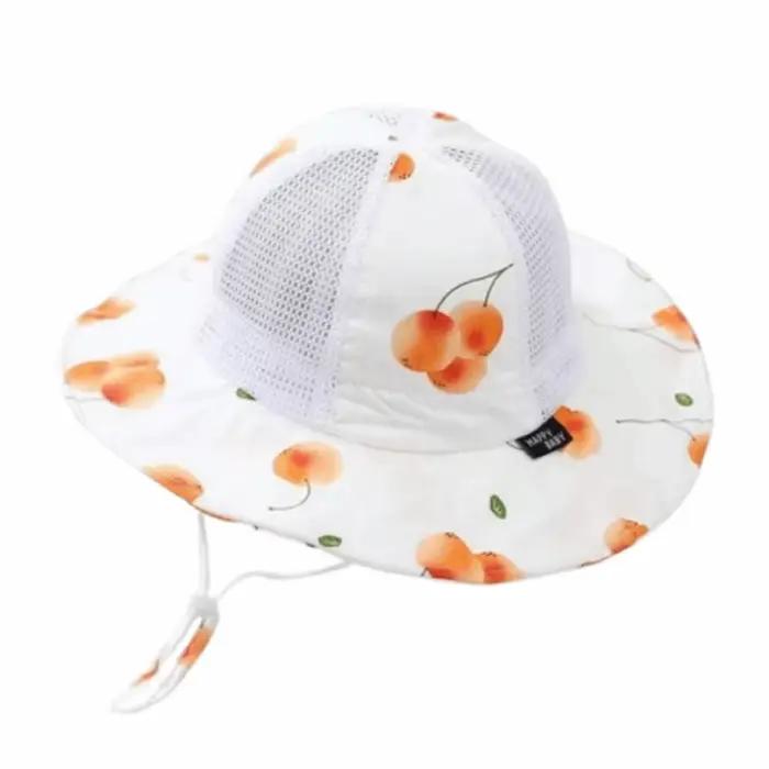 Chapeau de soleil pour enfants à motif de dessin animé, fin, à large bord, casquette de pêcheur pour