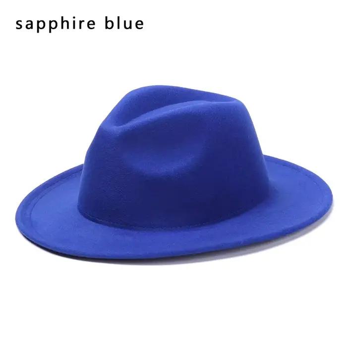 Chapeau de cowboy à large bord pour hommes et femmes, casquette de jazz, Fedora ander, robe de soiré