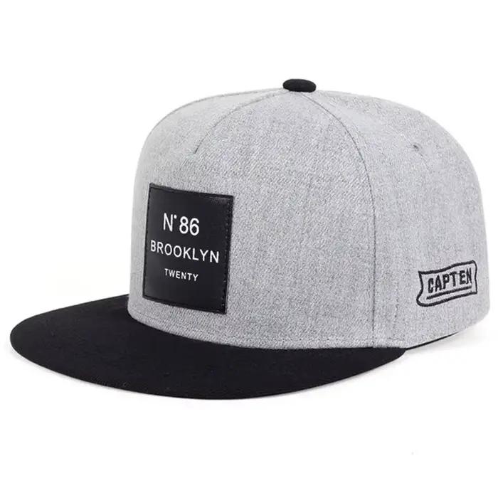 Chapeaux unisexes brodés d'étiquette d'impression de Brooklyn, chapeaux hip-hop, casquettes de baseb