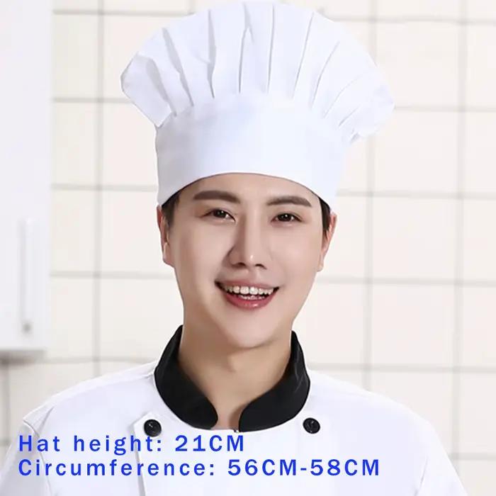 Chapeau de chef élastique pour cuisine, restaurant, service de traiteur, hôtel, pâtisserie, ouvrier,