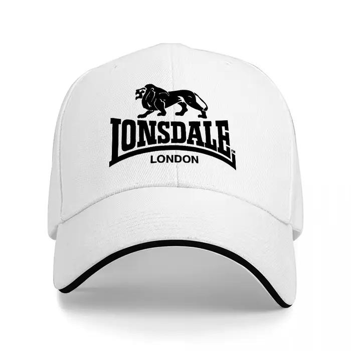 Casquette de baseball avec logo Lonsdale London Bear, noire, coupe classique, chapeau de sport pour 
