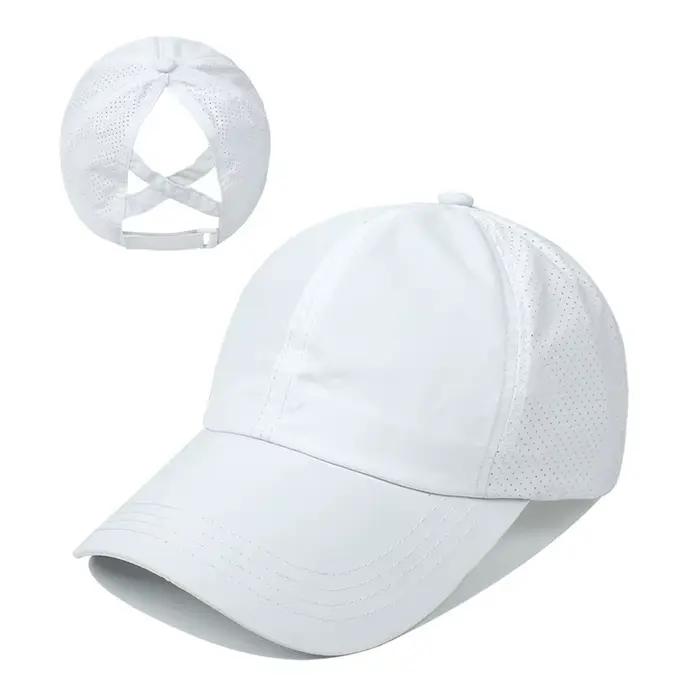 Chapeau queue de cheval croisé pour femmes, chapeau de baseball de sport, à la mode, décontracté, co